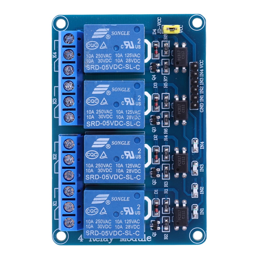 Carte de relais 4 canaux 5V 12 - Relay Module 5V avis et prix