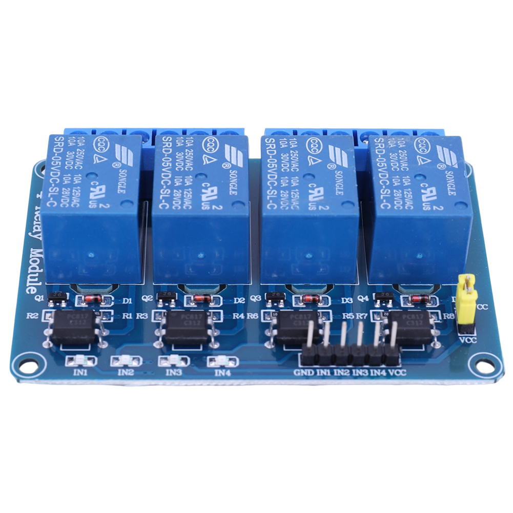 Carte de relais 4 canaux 5V 12 - Relay Module 5V avis et prix